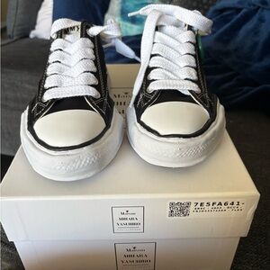 Miharayasuhiro Black and White Athletic Shoes